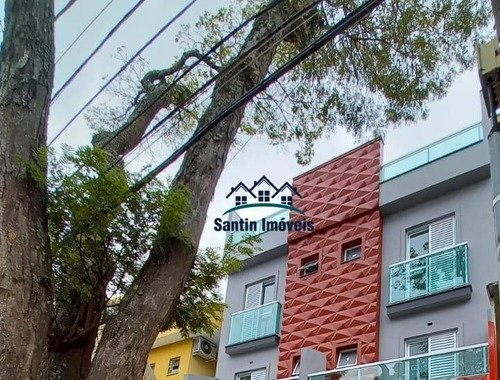 Cobertura Com 2 Quartos, Acesso Interno, Telhado, Lavabo, Lavanderia, Vaga Coberta À Venda, 90 M² Por R$ 345.000 - Vila Marina - Santo André/sp - Co0656