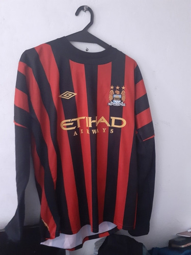 Camisa Manchester City 2012 Manga Longa Umbro