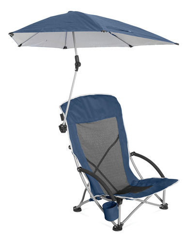 Sport-brella Silla De Playa Con Paraguas Ajustable Upf 50+,