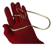 Comprar Cadena Plana Enchapada En Oro 18k Con Sello Y Caja De Regalo