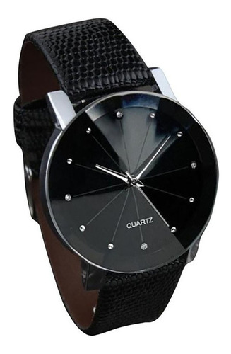 Relogio Luxo Feminino Casual Pulseira De Couro Sport Preto