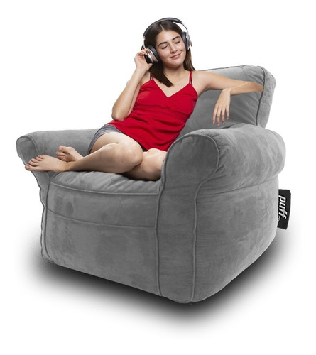Imagen 3 de 5 de Sillón Individual Gamuza Rojo, Envío Gratis!