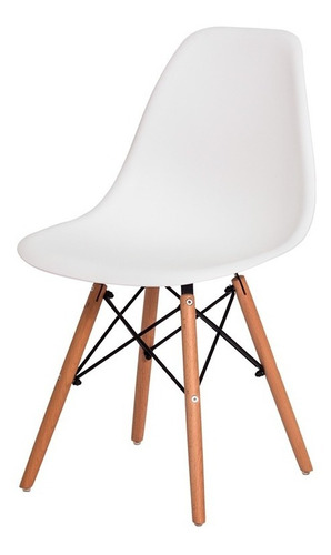 Cadeira Sala Mesa De Jantar Charles Eames Eiffel Wood Grátis Cor da estrutura da cadeira Branco