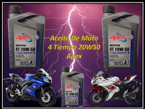 Aceite De Moto  4 Tiempo 20w50 Apex 