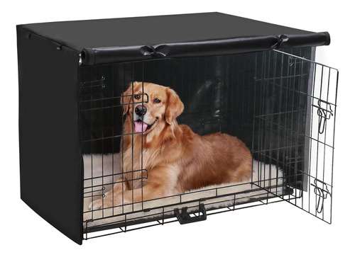 Funda Para Jaula De Perro - Funda Impermeable De Doble Pu...