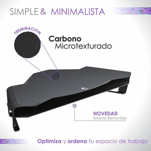 Imagen 5 de 9 de Soporte Monitor Gamer Bam G5la Alto+estante Samsung Premium!
