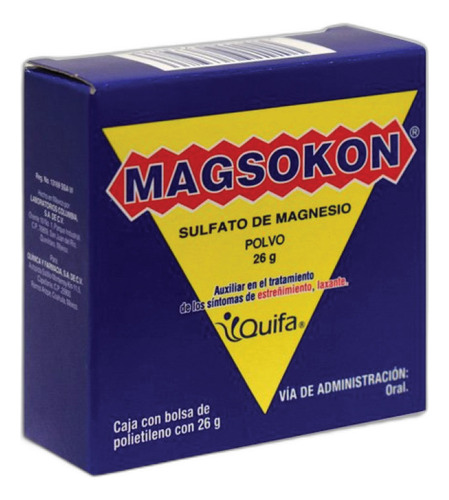 Magsokon Polvo Individual Cuadrito 26g Sulfato De Magnesio