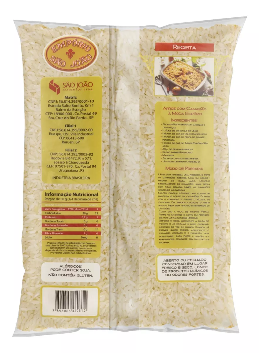 Terceira imagem para pesquisa de arroz tio joao 5 kg