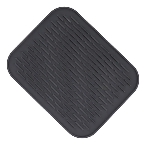 Alfombrilla De Silicona Para Secar Platos Con Borde Rectangu