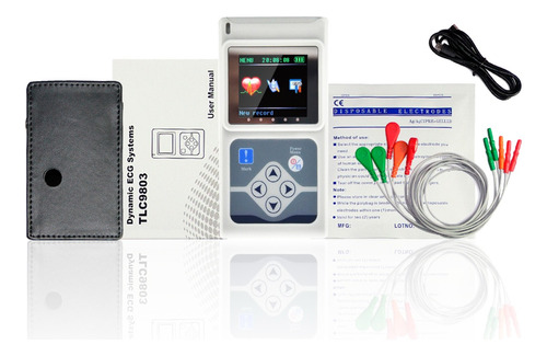 Holter Monitorização 24h Ecg 3 Canais Contec Tlc9803 C/ Nf