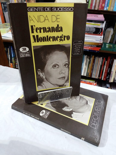 Livro Kit - Gente De Sucesso - Fernanda Montenegro, Tom Jobim - 2 Livros Usados - Rio Cultura [0000]