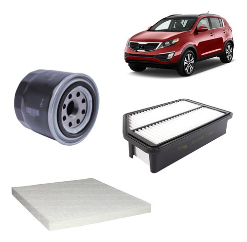 Kit Filtro Aceite/aire/polen Sportage 2.0 2010/2014 G4kd