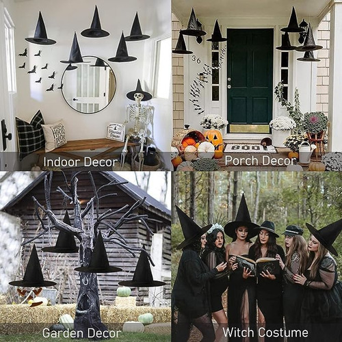G Disfraz De Halloween Bruja Sombrero Set - 10 Piezas...