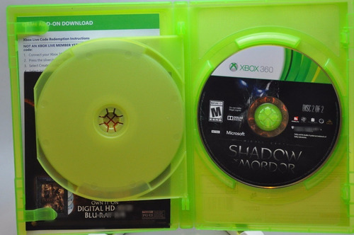 Middle Earth: Shadow Of Mordor Xbox 360 (Usado)