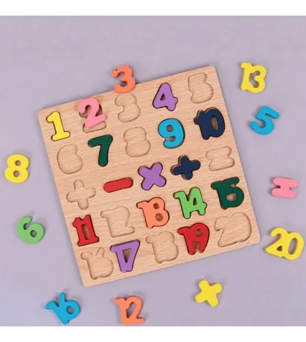 Set 3 Rompecabezas Números Letras Didáctico Encajables