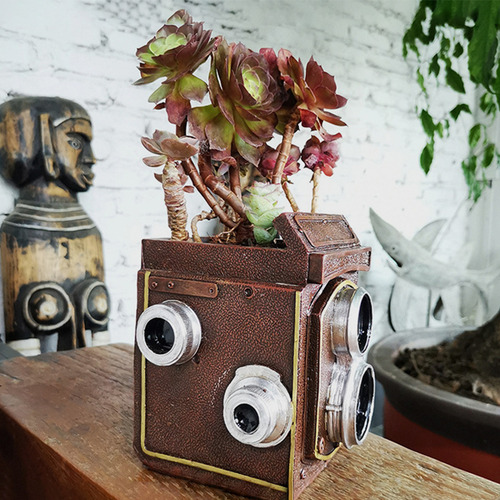 Maceta Vintage Para Cámara, Decoración