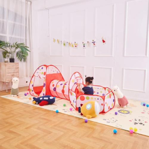 Imagen 3 de 9 de Carpa Piscina Castillo Túnel Plegable Infantil Niños