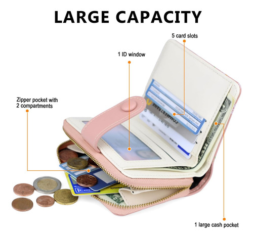 Farcauo Cartera Linda Para Mujer Carteras Pequeñas De Color