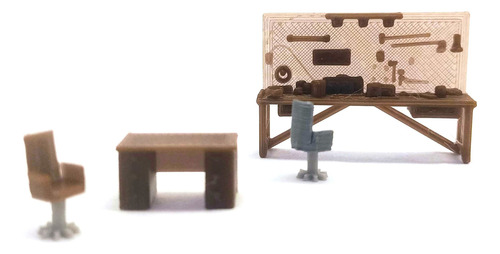 Banco De Trabajo Escala 1/87 Ho. Maqueta Miniatura. Impr 3d