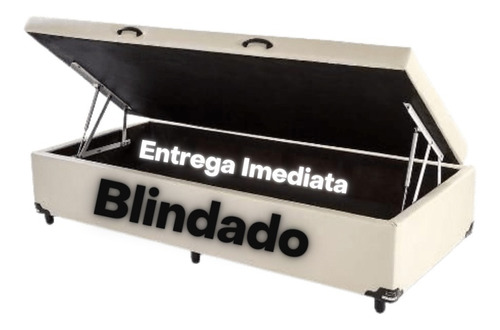 Cama Box Baú Solteiro Blindado 88x188x42 ( Super Reforçada )