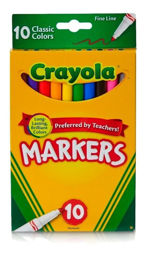 Marcadores Finos X10 Colores Crayola 58-7726