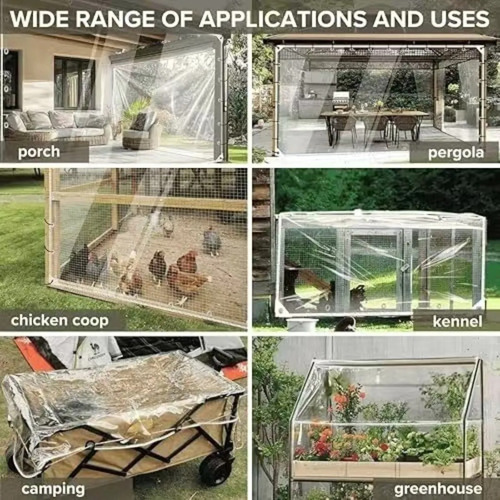 Cobertores Lona Transparente Espesamiento Impermeable 12m2
