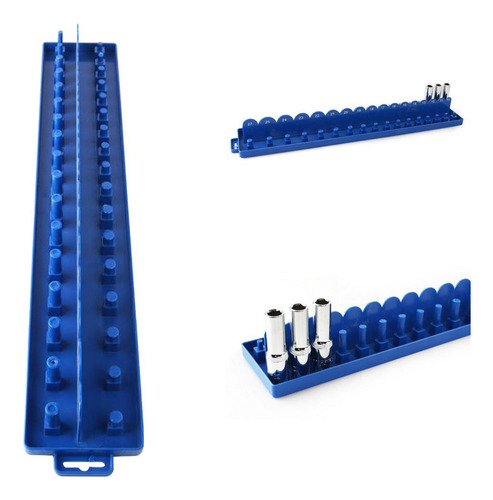 Enchufe Porta Racks Pp Polipropileno Métrica Azul L.