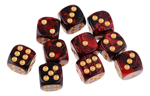 20 Piezas De Seis Lados Cuadrado Opaco D6 16mm Dados