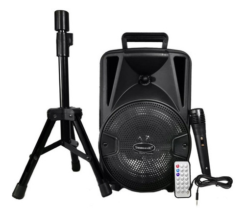 Sounavic Avc-008b Bocina 8 Pulgadas Incluye Tripie, Mic, Con Negro