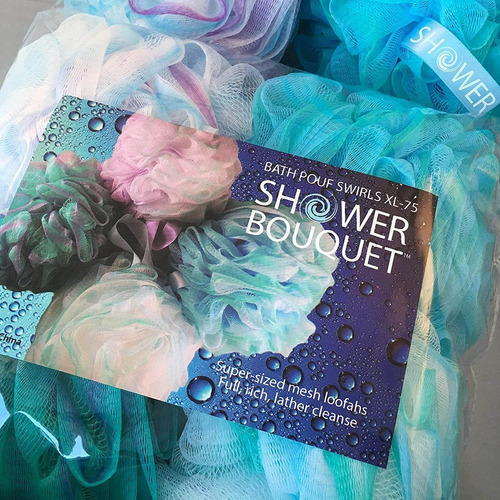 Loofah Bath-sponge Swirl-set-xl-75g By Shower Bouquet: Extra