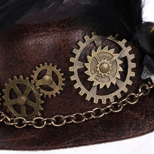 Mini Sombrero De Copa Gótico De Halloween Steampunk Gears Ch