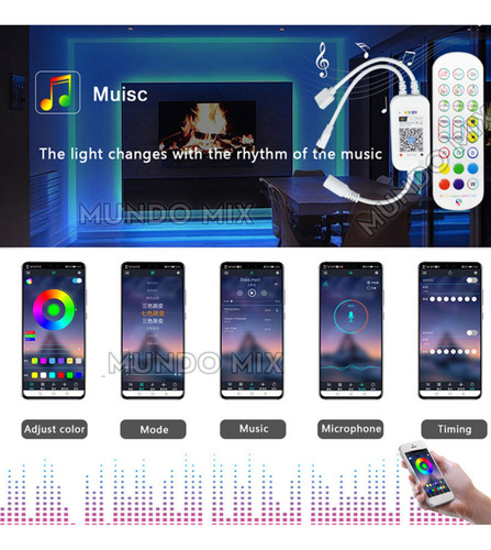20mts Fita Led Rgb 5050 Appk + C.wifi + Amplificador + Fonte