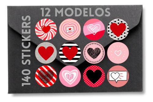 Corazones Stickers Calcomania Adhesivas Amor Novios Estampas