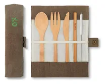 Comprar Juego De Cubiertos De Bambu | Juego De Cubiertos De Viaj [u]