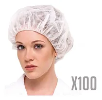 Comprar Pack X 100 Un. Cofias Descartables Blancas Plizadas Color Blanco