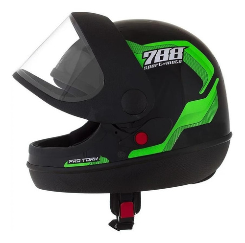 Capacete Para Moto Pro Tork Sport Moto 788 Cor Verde Tamanho do capacete 56