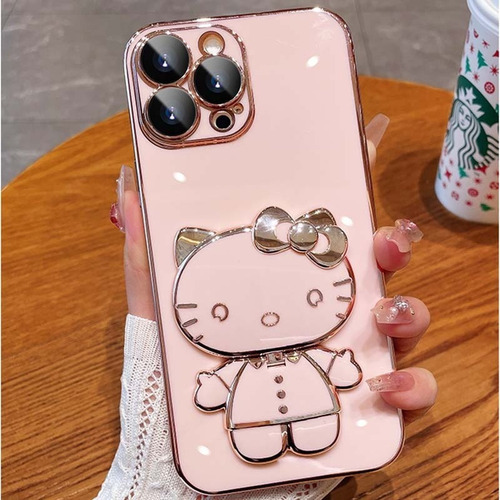 Funda De Teléfono Suave Con Diseño De Hello Kitty Makeup Mir Color Rosa Iphonexr