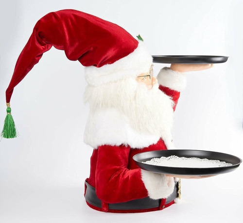 Figura De Santa Trata Muy Elaborada Con 2 Platos