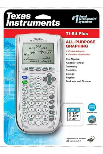 Calculadora Gráfica Texas Instruments Ti-84 Plus, Blanca
