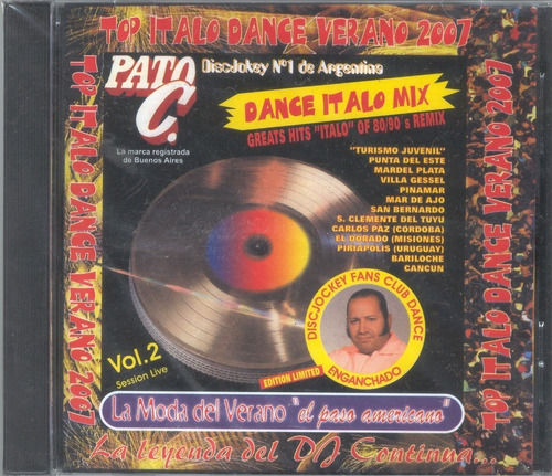 Pato C Dj - Dance Italo Mix Vol. 2 -  Cd