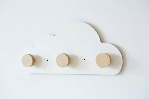 Perchero De Pared Nube Escandinavo Nordico Infantil