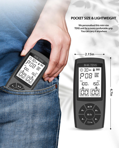 Máquina Tens Y Ems Recargable Para Alivio Del Dolor
