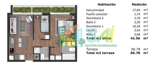 Hermoso Departamento Amoblado Metro Hdo De Magallanes!