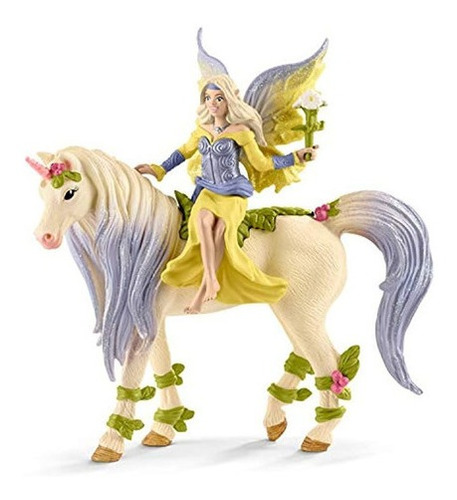 Schleich Fairy Sera Con Flor Unicornio Figurita Juguete Mult