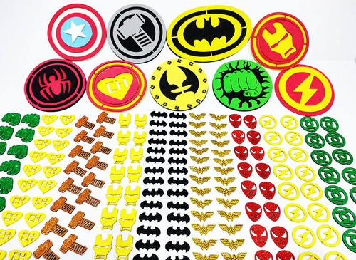 200 Adesivos Pet Piercings Eva Super Heróis Pet Shop Adesivo Pet Shop Super Heroi