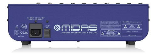 Mezclador Analógico Midas Dm12 De 12 Entradas Para Directo Y