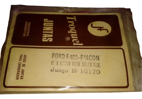 Juego Juntas Carburador Ford F100/ Falcon Max Econo Solex 