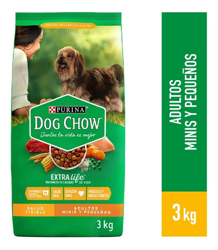 Alimento Para Perros Dog Chow Raza Pequeña 3kg(1 Saco)super