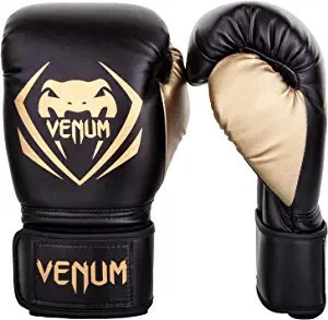 Guantes De Boxeo Venum Contender - Negro/dorado - 14 Onzas