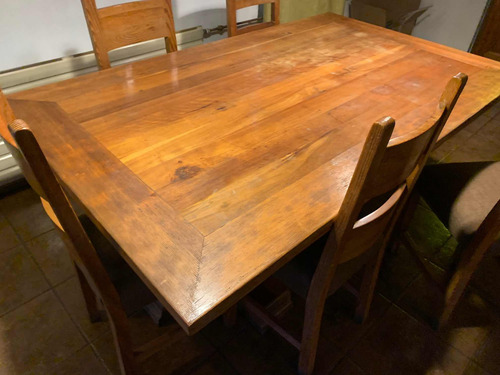 Comedor Roble Oregon Y 6 Sillas 180x110 Cm Envío Gratis (Usado)